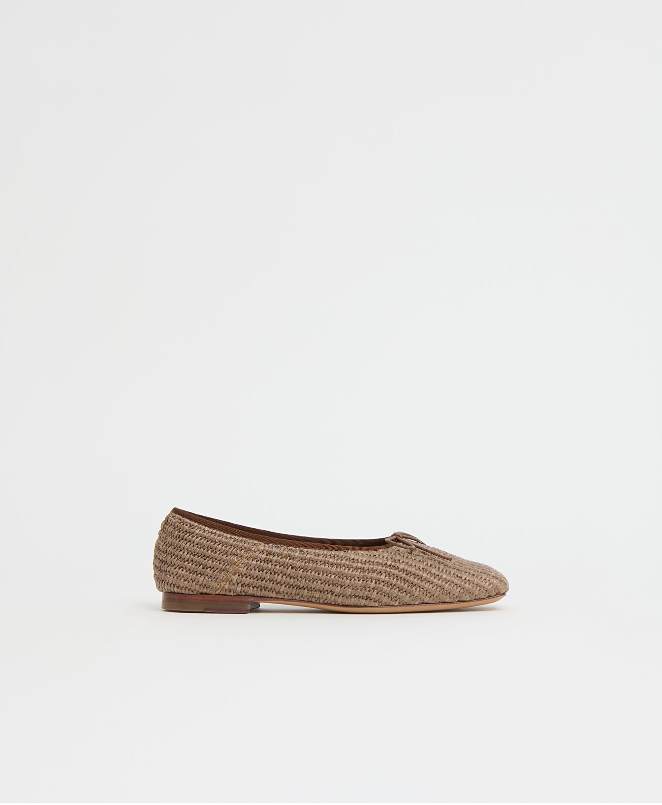 Square Toe Ballerina - Anise Raffia