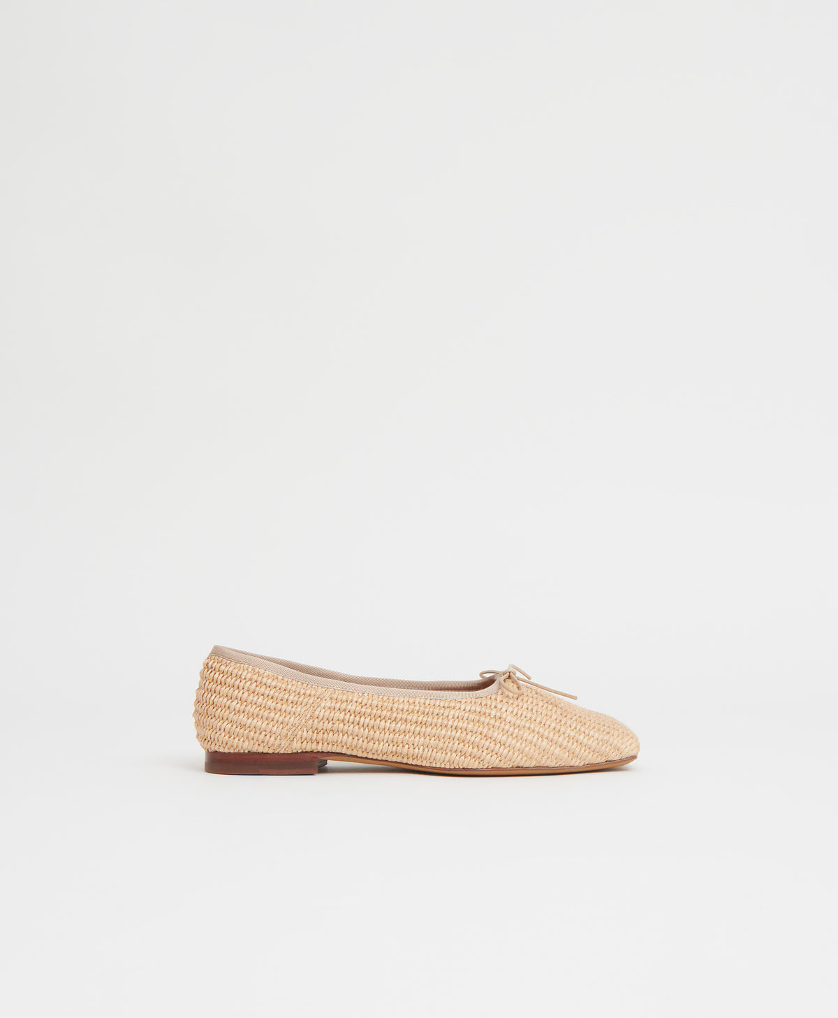 Square Toe Ballerina  -  Natural Raffia