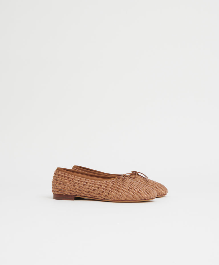 Raffia Dream Ballerina  -  Caramel