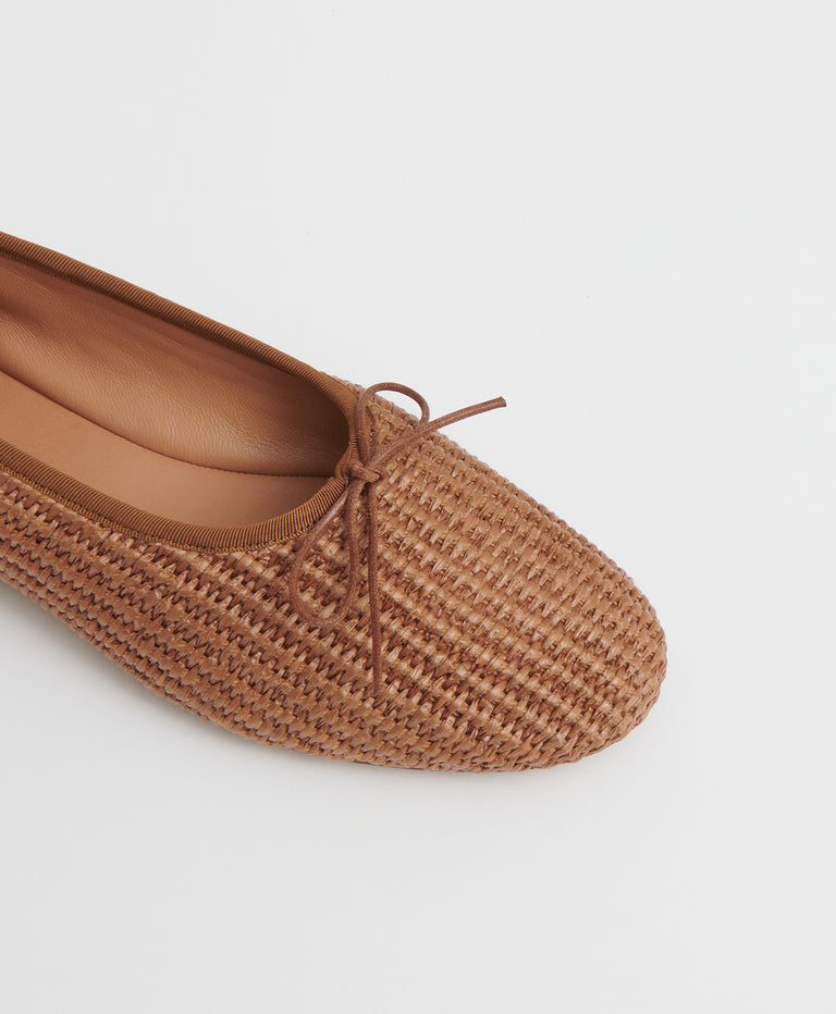 Raffia Dream Ballerina  -  Caramel