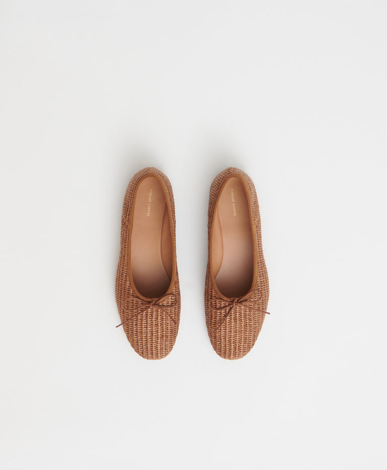 Raffia Dream Ballerina  -  Caramel