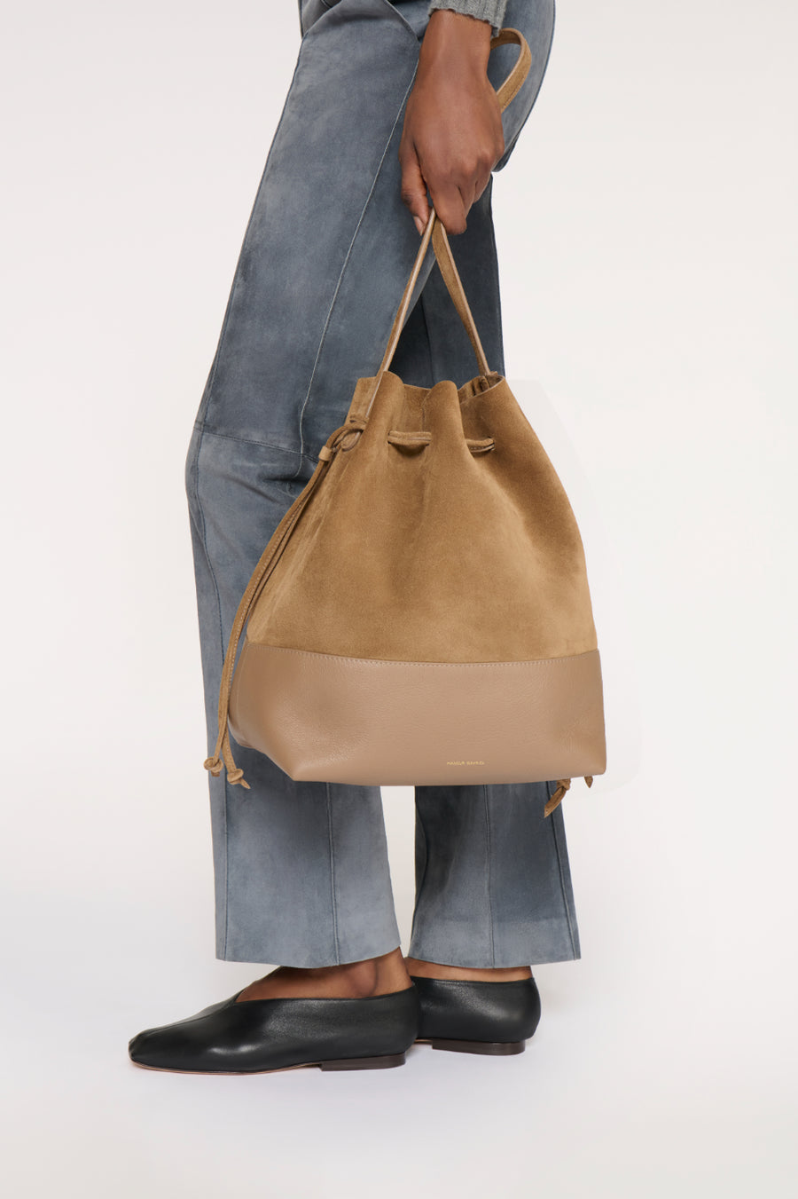 Drawstring Cabas - Anise Suede/Anise view 2