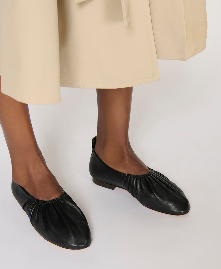 Ruched Ballerina - Crinkle Silver