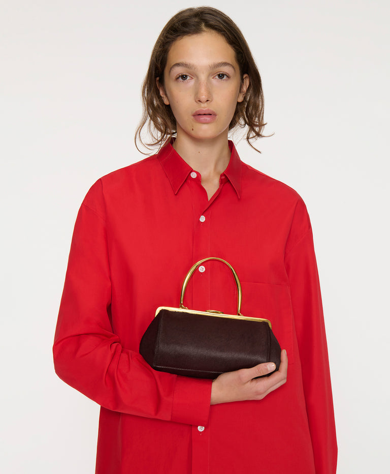 Pina Evening Bag - Plum Ponyhair