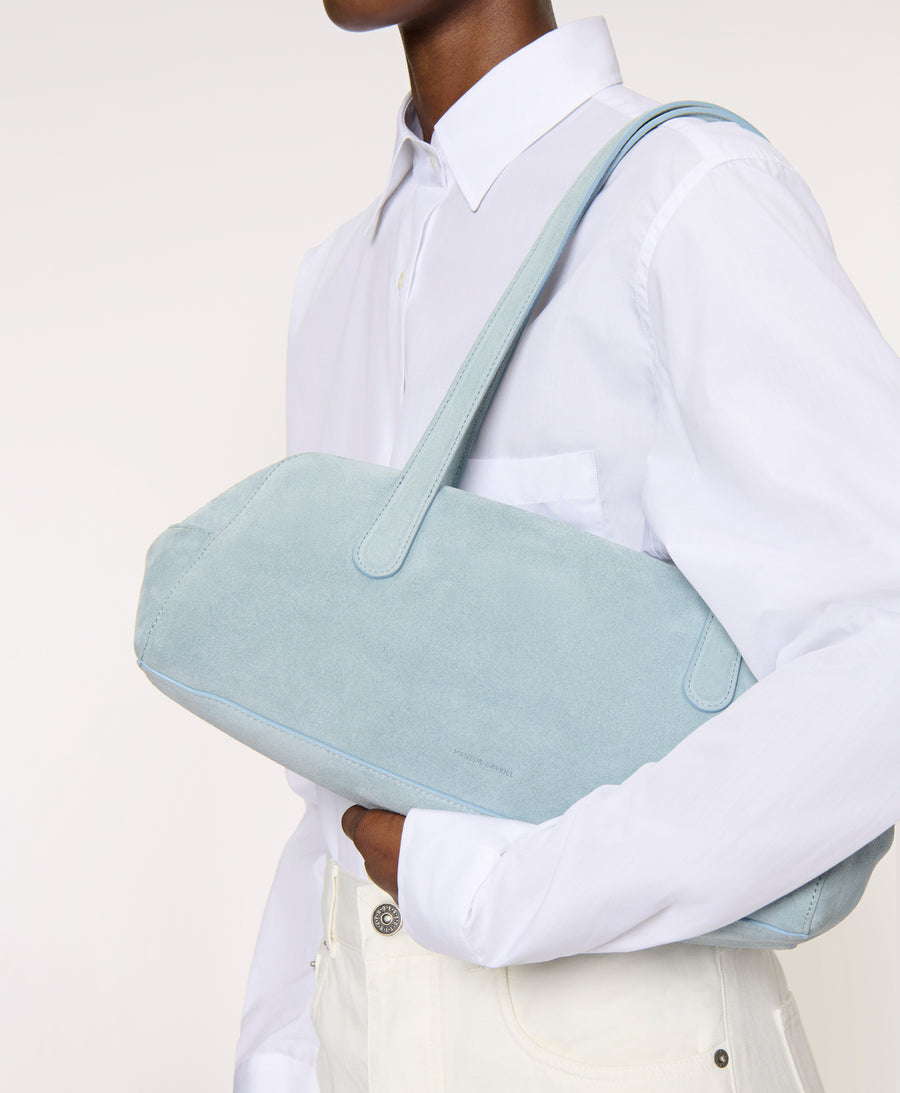 Helios - Baby Blue Suede on model  view 2
