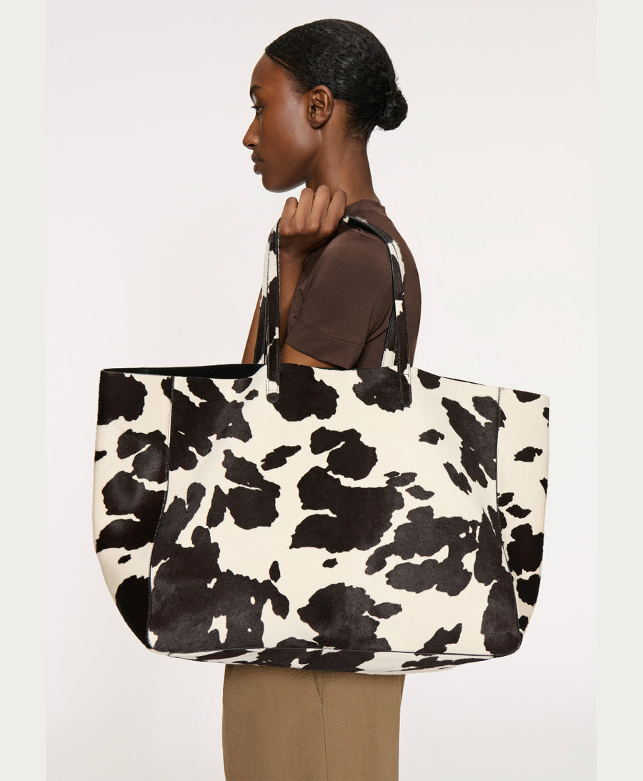 Juno Tote - Printed Pony Hair view 2