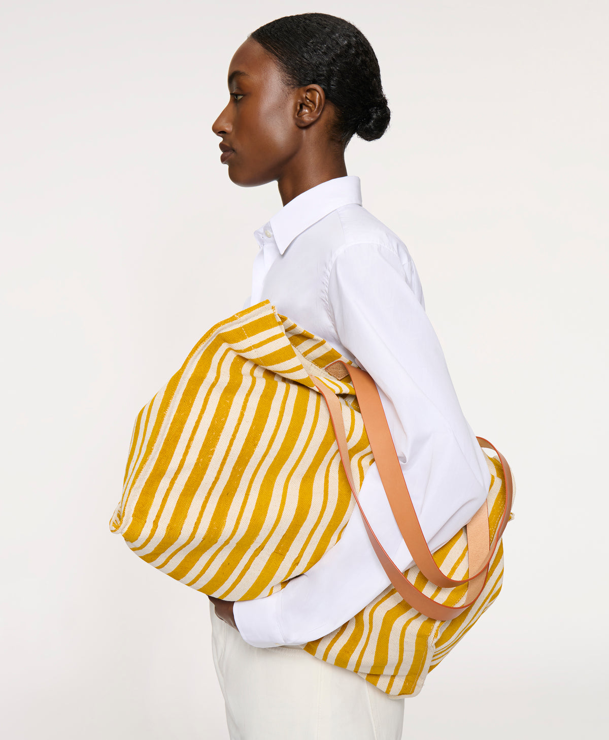 Limited Edition Pascucci Riga Tote - Yellow Stripe view 2