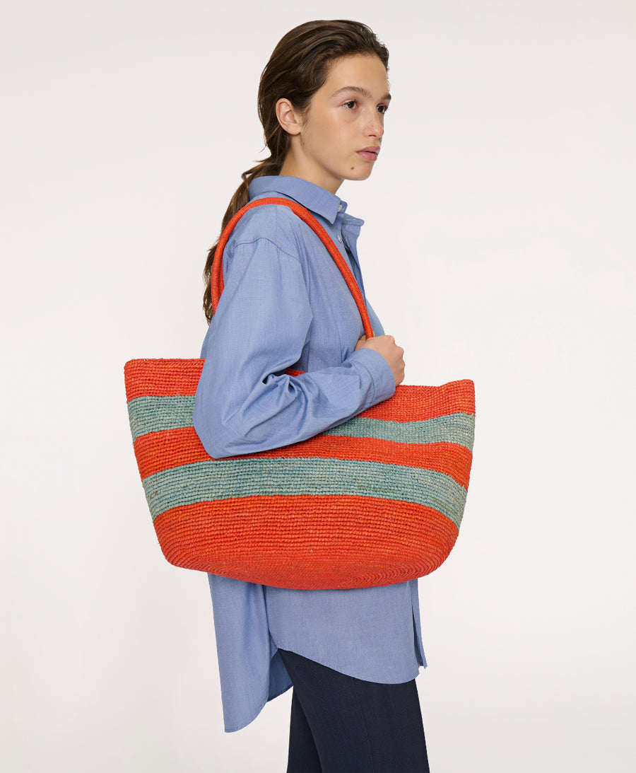 Sole Tote - Pomodoro/Baby Blue view 2