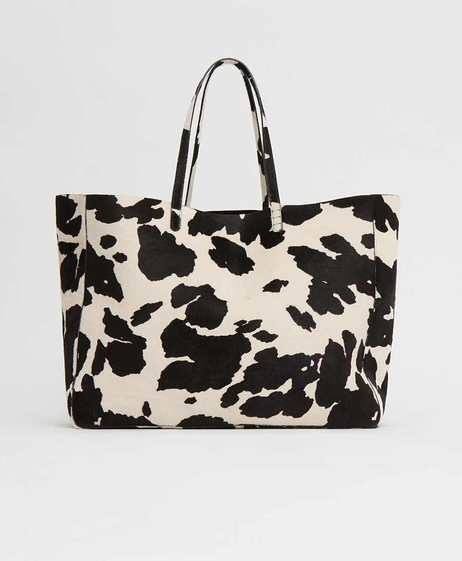 Juno Tote - Printed Pony Hair view 1