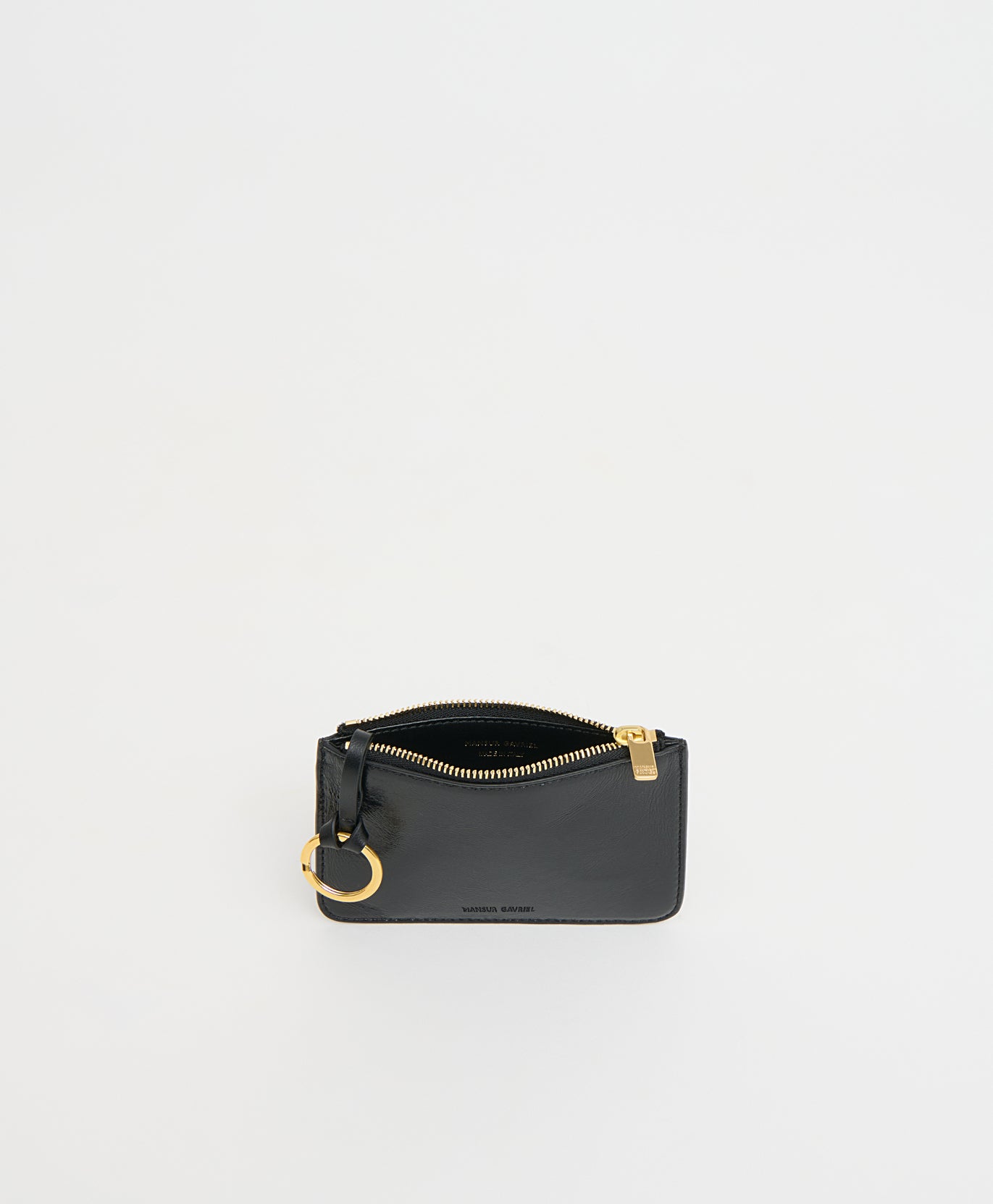 Keychain Zip Case - Crinkled Black