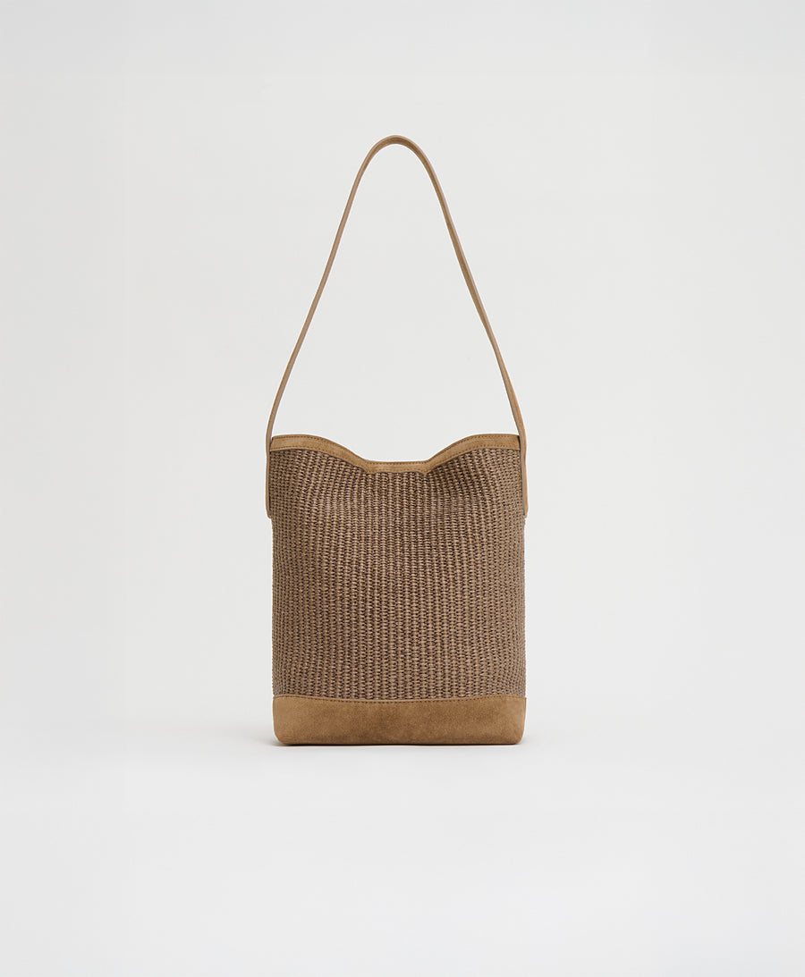 Small Everyday Cabas - Anise Raffia/Anise Suede view 1