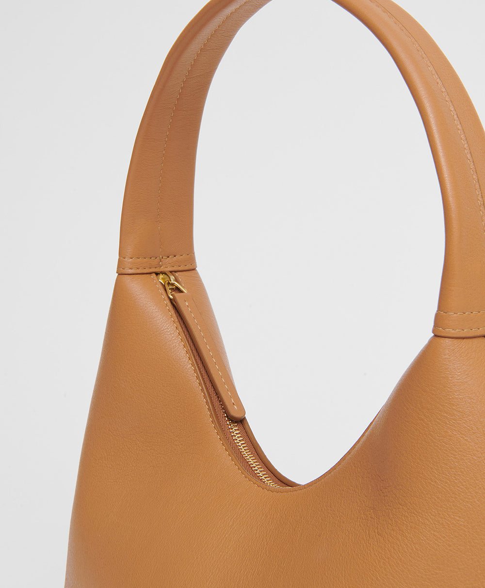 Mansur Gavriel Small Metallic Leather Zip Top Tote