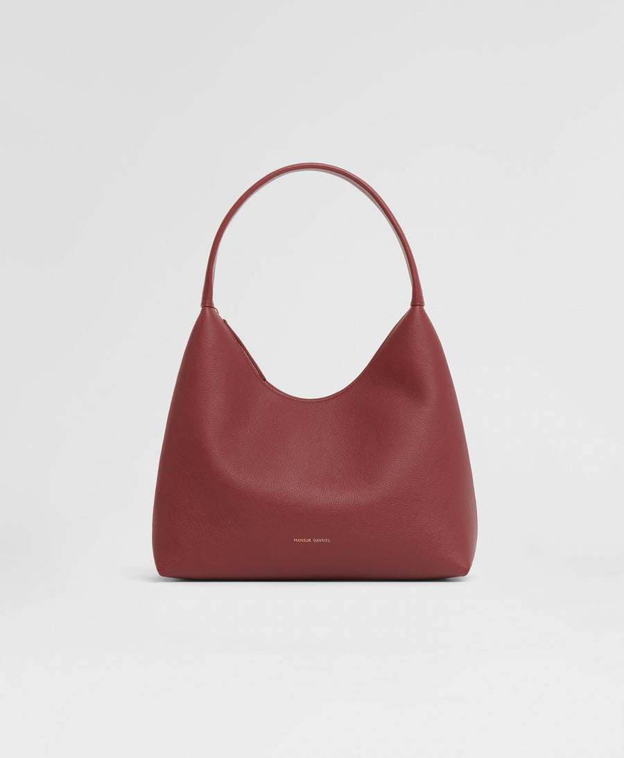 Mansur Gavriel Lilium Raffia And Leather Shoulder Bag in Natural