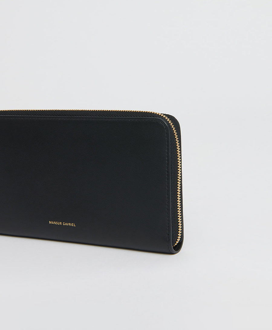 Flat Leather Credit Card Wallet 4 CC - Black