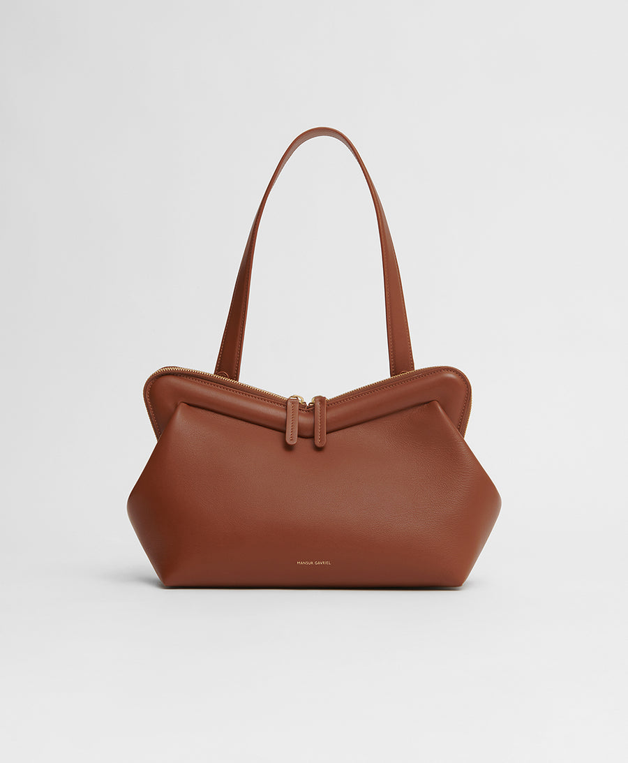 A Review Of Mansur Gavriel M Frame Leather Handbag