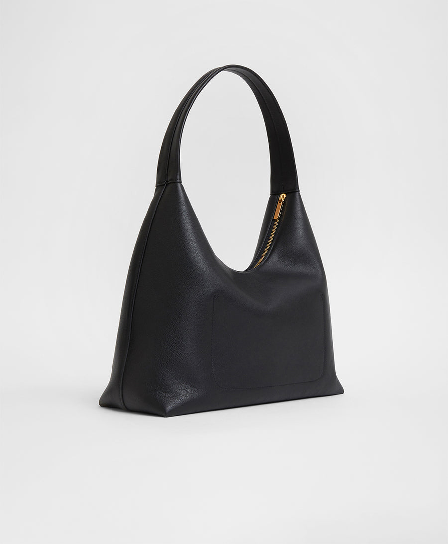 Mansur Gavriel Soft Leather Hobo Bag - Pearl/Warm Gold