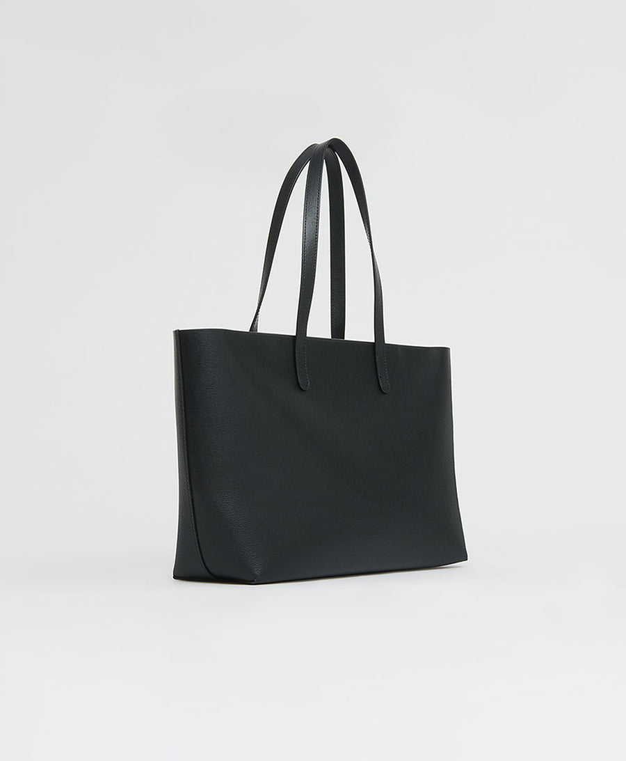 Mansur Gavriel Small Zip Tote - Black/Flamma