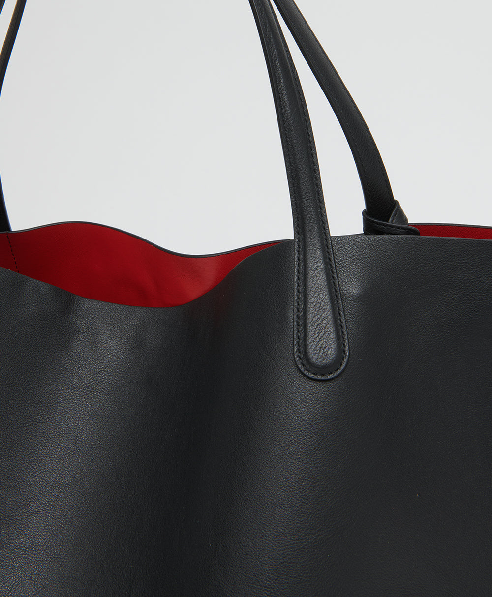 Everyday Leather Tote Bag - with Italian Calfskin Detailed Lining