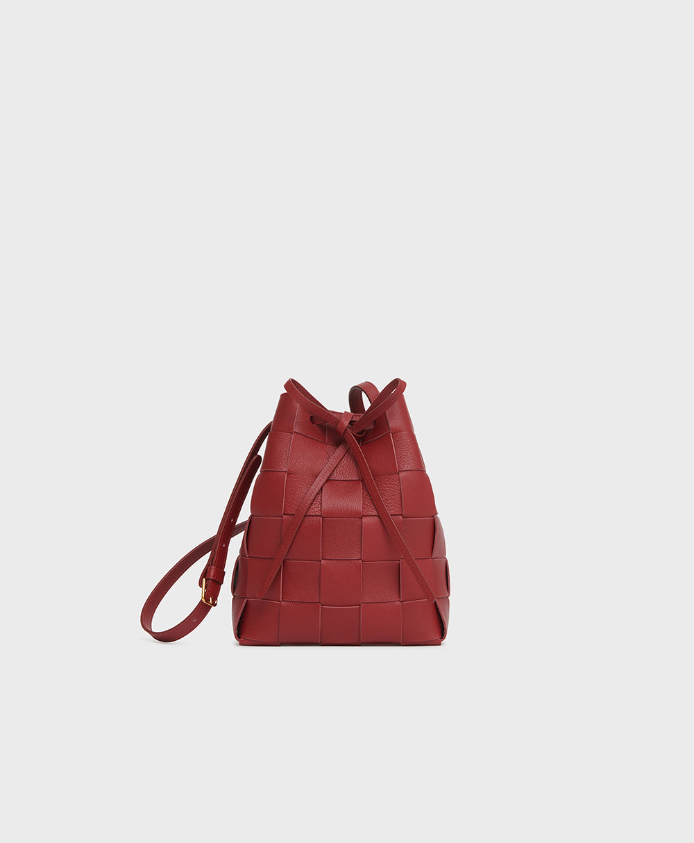 Birkin 30 Vegan Leather Handbag Organizer in Cherry Red Color