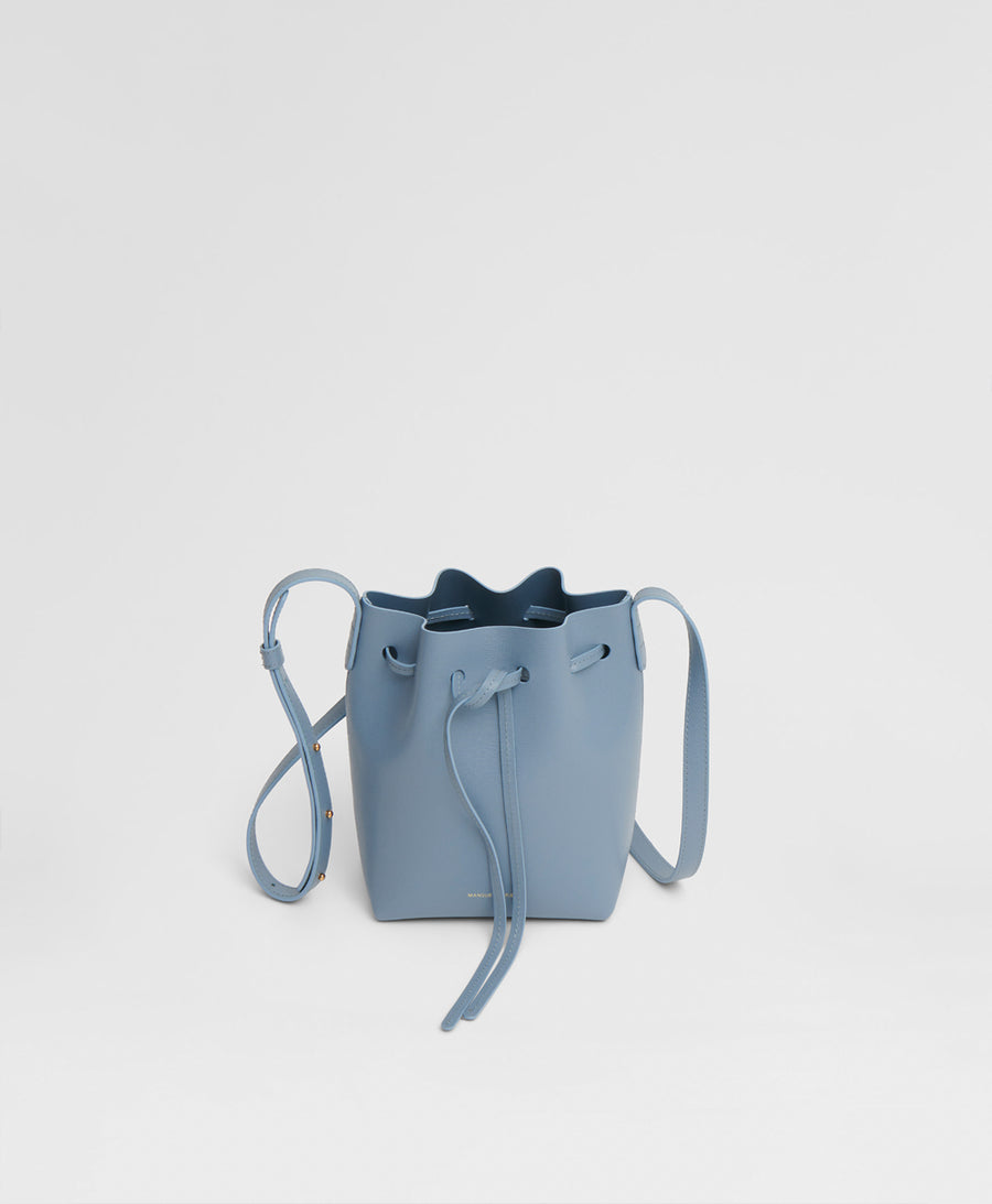 MANSUR GAVRIEL Mini Mini Bucket Bag - Saffiano Leather Turquoise Green $610