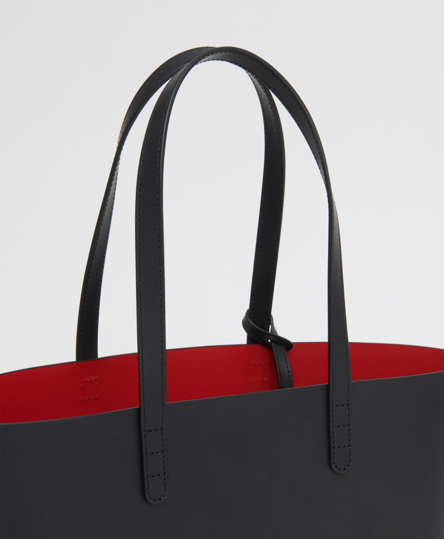 Manhattan Spade Motif Large Tote in Black Multi