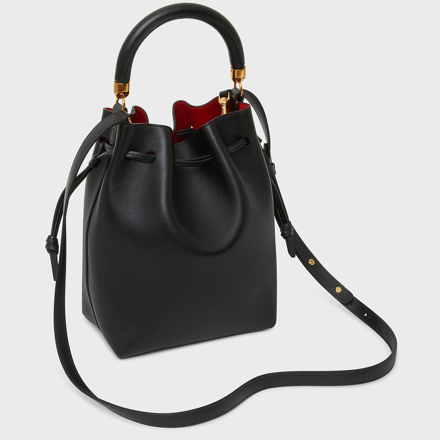 Black Bucket Bag Luxury Leather Bucket Bag for Women Bucket 