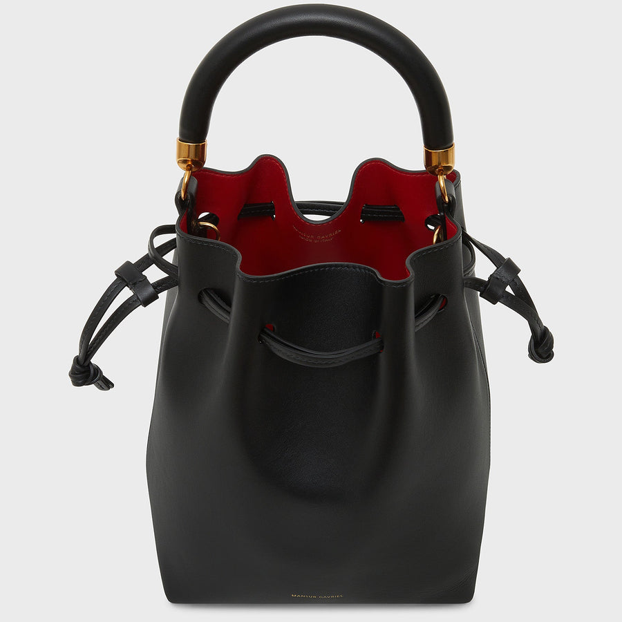 Mansur Gavriel 'mini Mini Bucket' Leather Bag In Flamma